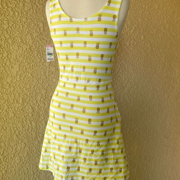 Simply Styled 2 Girls Sleeveless‎ Pineapple Print Dress Size L 14 NWT Summer - Picture 5 of 8